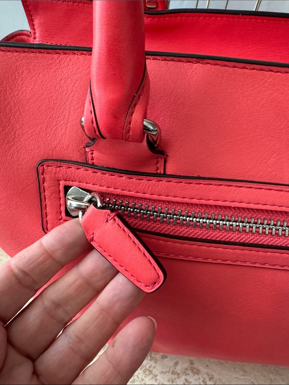 Coach Legacy Perforated Leather Candace Tote & Wallet Set- Rare Watermelon Coral - Picture 11 of 15